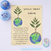 再利用減らリサイクルツリーアースグローブ チラシ (シングル)