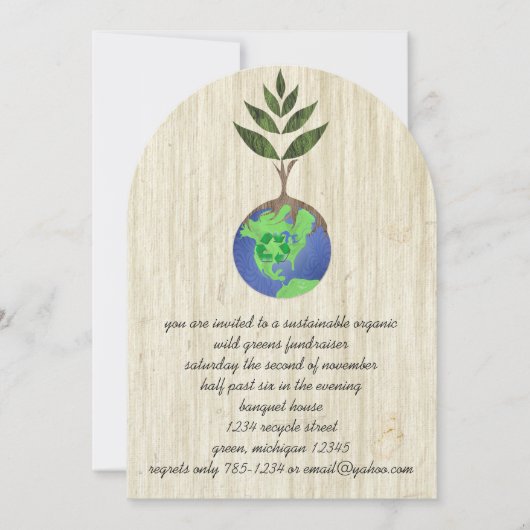 再利用減らリサイクル 招待状 (正面)