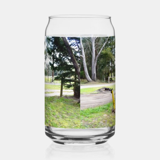 再失ったび庭で ガラス缶 (左)