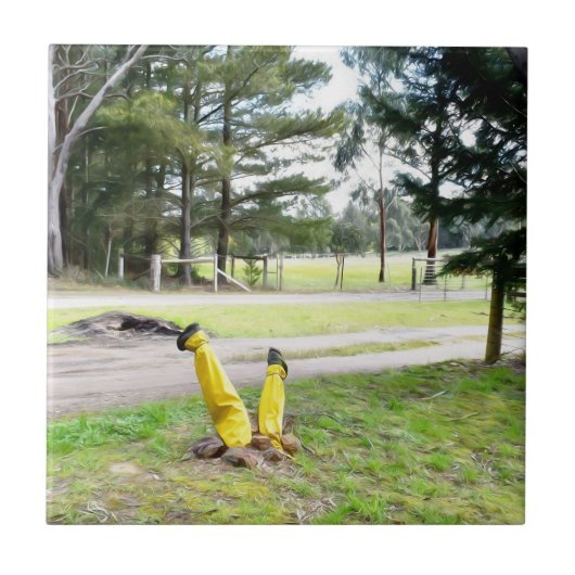 再失ったび庭で タイル (正面)