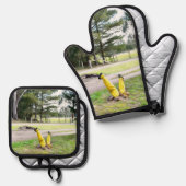 再失ったび庭で 鍋つかみ&鍋敷きセット (正面/裏面)