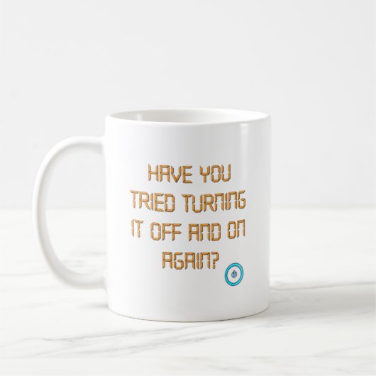 再度それをそしてつけることを試みましたか。 コーヒーマグカップ (左)