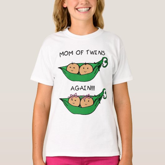 再度双生児のお母さん Tシャツ (正面)