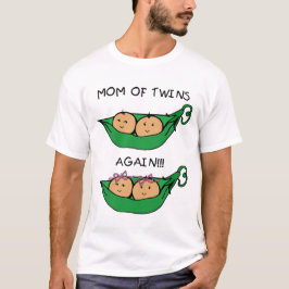 再度双生児のお母さん Tシャツ