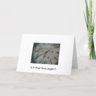 再度時間..... カード