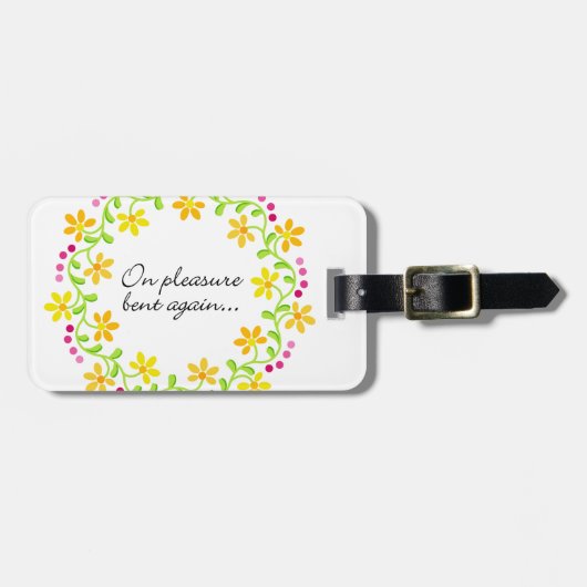 再度曲がる喜び- Austenのプライド及び偏見 ラゲッジタグ (正面横)