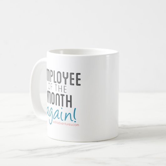 再度月の仕事の家庭で従業員 コーヒーマグカップ (正面左)