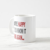 再度考えて下さい コーヒーマグカップ (正面左)