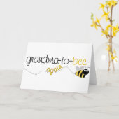 再度蜂のTシャツへの祖母 カード (黄色い花)
