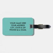 再度道の荷物のラベル ラゲッジタグ (裏面横)