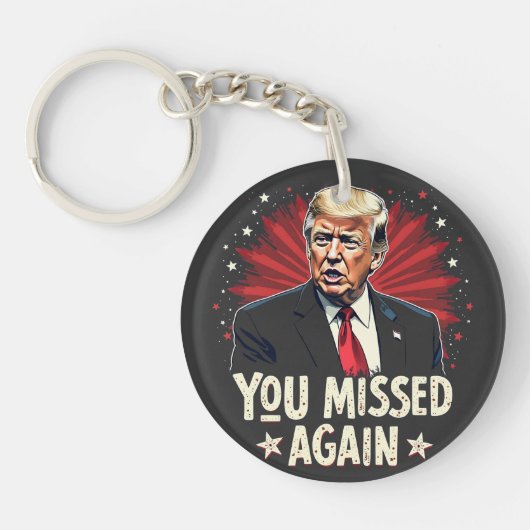 再恋しく思びペッ救トのトランプ選挙 キーホルダー (正面)