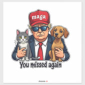 再恋しく思びペッ救トのトランプ選挙 シール (シート)