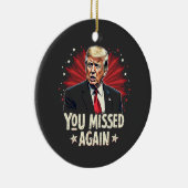 再恋しく思びペッ救トのトランプ選挙 セラミックオーナメント (右)