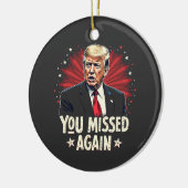 再恋しく思びペッ救トのトランプ選挙 セラミックオーナメント (左)