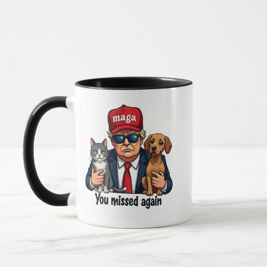 再恋しく思びペッ救トのトランプ選挙 マグカップ (左)
