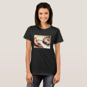 再想像された子猫の創造絵画パロディー猫 Tシャツ (正面フル)