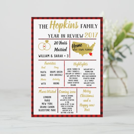 再検討中の私たちの年，家族イベントのクリスマスレッド シーズンカード (スタンド正面)