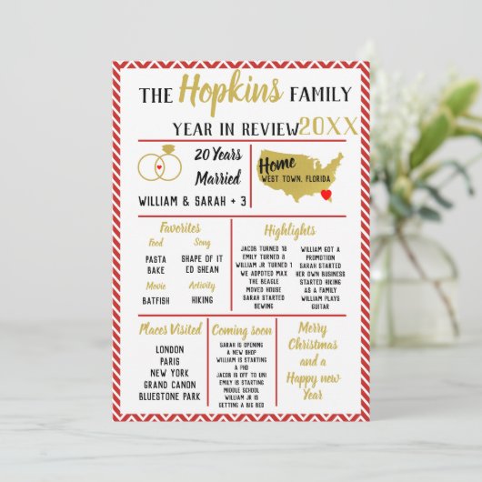 再検討中の私たちの年,家族イベントのクリスマス シーズンカード (スタンド正面)