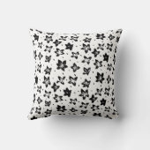 再構築された花柄 – 無彩色ゴシック クッション (裏面)