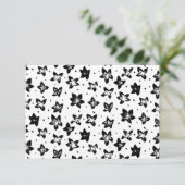 再構築された花柄 – 無彩色ゴシック サンキューカード (スタンド正面)