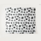 再構築された花柄 – 無彩色ゴシック タペストリー (正面(横))