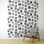 再構築された花柄 – 無彩色ゴシック タペストリー (インサイチュ)