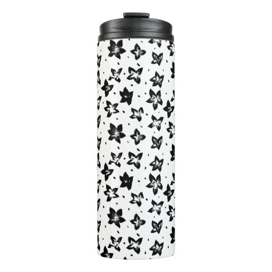 再構築された花柄 – 無彩色ゴシック タンブラー (正面)