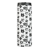 再構築された花柄 – 無彩色ゴシック タンブラー (裏面)