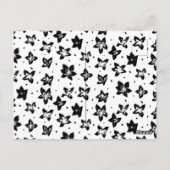 再構築された花柄 – 無彩色ゴシック ポストカード (裏面)