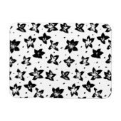 再構築された花柄 – 無彩色ゴシック マグネット (横)