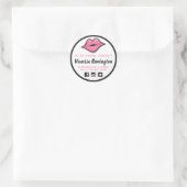 再注文ピンクキスリップスティック&美しいディストリビューター ラウンドシール (バッグ)