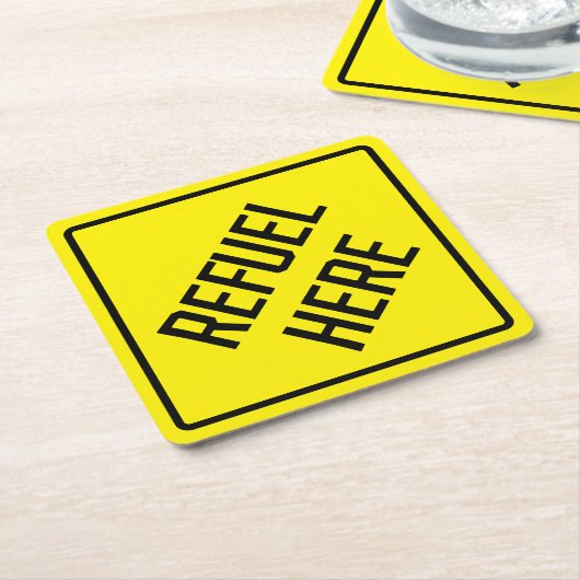 再燃ここ紙コースター スクエアペーパーコースター (アングル)