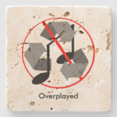 再生された再生音楽 ストーンコースター (正面)