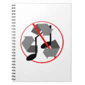 再生された再生音楽 ノートブック (正面)