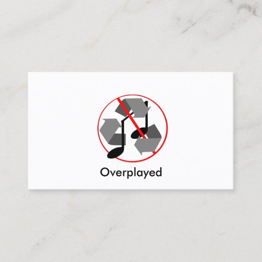 再生された再生音楽 名刺 (正面)