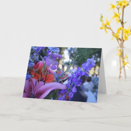 再生された花 カード (黄色い花)