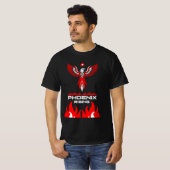 再生と強さのフェニックス Tシャツ (正面フル)