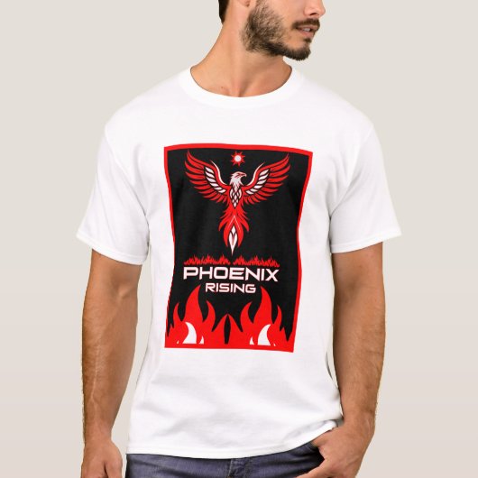 再生と強さのフェニックス Tシャツ (正面)