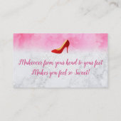 再生のスタイリストのサロンのスローガンの名刺 名刺 (裏面)