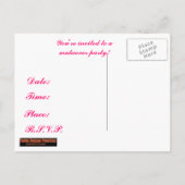 再生のパーティの招待状カード インビテーションポストカード (裏面)