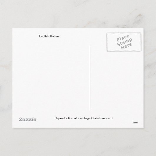 再生のヴィンテージのクリスマスの郵便はがき シーズンポストカード (裏面)