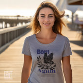 再生まれ度クリスチャン・イエス・バタフライ・モチーフInspira トライブレンドＴシャツ