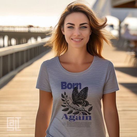 再生まれ度クリスチャン・イエス・バタフライ・モチーフInspira トライブレンドＴシャツ