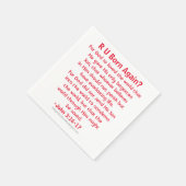 再生まれ度ジョン3:16 スタンダードカクテルナプキン (角)