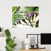 再生まれ度バタフライ聖書クリスチャンのポスター ポスター (ホームオフィス)