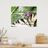 再生まれ度バタフライ聖書クリスチャンのポスター ポスター (キッチン)