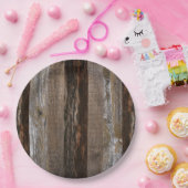 再生ウッドバ素朴ンボードヴィンテージウッド ペーパープレート (パーティー)