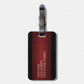 再生グリーン抽象芸術アートアドレス ラゲッジタグ (裏面縦)