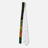 再生グリーン抽象芸術アートタイ ネクタイ (裏面)