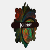 再生グリーン抽象芸術アート オーナメントカード (右)